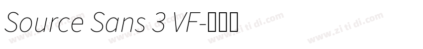 Source Sans 3 VF字体转换